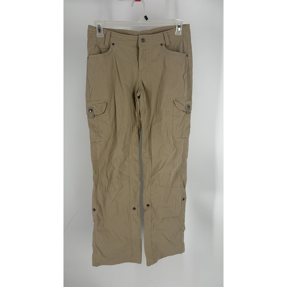 KUHL Women's Splash Roll-Up Hiking Cargo Pants Size 8 Tan Khaki Low Rise